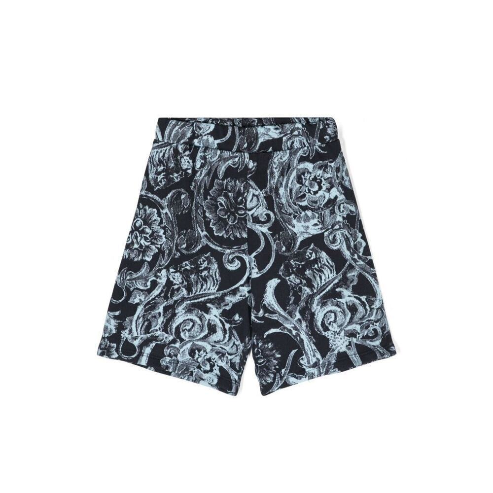 Versace Kids Barocco Stencil cotton shortsSize 5 A $320